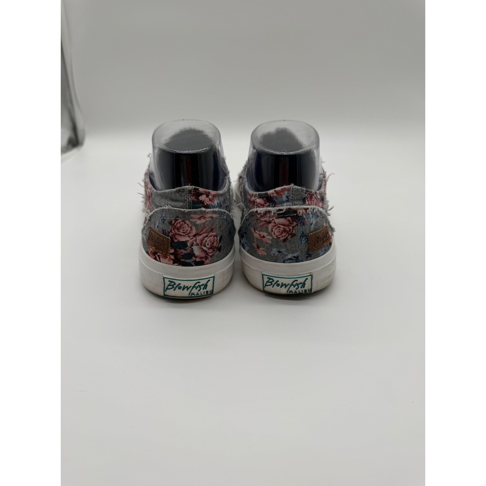 Blowfish Malibu Marley Floral Slip On Sneakers Grey Pink Canvas Shoes Women 8.5 - Picture 5 of 7